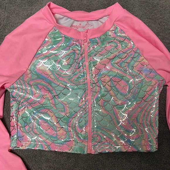 Girls Mermaid Rash Guard - Picture 2 of 2